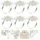 thumbnail image 4 of EeaseMX 6 anillos para servilletas de Navidad, porta servilletas, hebillas creativas para servilletas (plateadas), 4 of 7