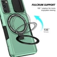 thumbnail image 4 of for Samsung Galaxy S20 FE Case with Camera Sliding Cover, [Compatible with MagSafe] with Magnetic Ring Kickstand, Military Grade Heavy Duty Protection Phone Case for Galaxy S20 FE, Lightgreen, 4 of 10