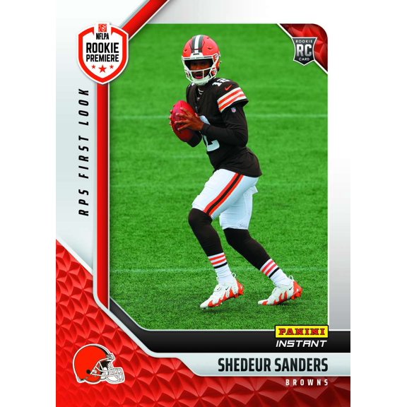 NFL 2025 Instant First Look Football Shedeur Sanders #30 (Rookie)