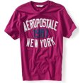 thumbnail image 1 of Aeropostale Mens Puff Paint 1987 New York Graphic playera, morado, pequeño Aeropostale Camiseta gráfica, 1 of 1