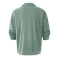 thumbnail image 3 of Innerwin Tee Lapel Neck Men T Shirts Work Solid Color Athletic Polo Shirt Green M, 3 of 6
