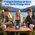 thumbnail image 5 of Yelomin 49800mAh Portable Charger Power Bank,22.5W Fast Charging with Built in Cables,LED Light, Emergency Outdoor Camping Battery Pack,Travel Charger Battery Bank for iPhone 18/17 Samsung,iPad,Black, 5 of 11