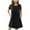 Black, variant on Diufon Girls Dress Basic Short Sleeve Crew Neck A Line Pleated Dresses Summer Casual Loose Dress with Pockets