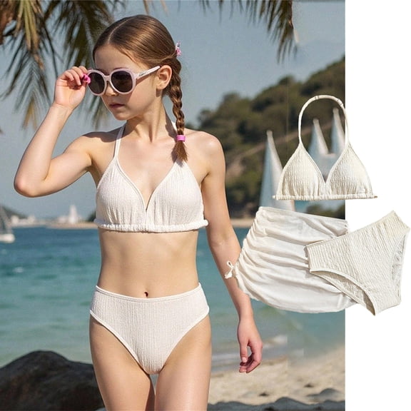 Kids Girls Swimsuits Girls Swimsuit With Shorts 2 Piece Kids Bathing Suits Girls Swimsuit Size 7-8 Years