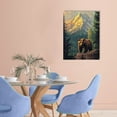 thumbnail image 2 of Creowell Bear Forest Mountain Canvas Print Wall Decor for Home Living Room Bathroom Office, Perfect Gift Idea for Wedding Christmas Birthday 12x16in, 2 of 5