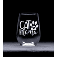 thumbnail image 3 of C&M Personal Gifts 17 oz Cat Mama Stemless Wine Glass, 3 of 5