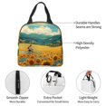 thumbnail image 4 of Disketp Field Style Bicycle Young Sunflower for Insulated Lunch Bag for Women and Men, Perfect for Work, Hiking, Picnic, 4 of 8