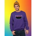 thumbnail image 2 of Proud Purple Glitter Banner Sweatshirt Men -Smartprints Designs, Male 5X-Large, 2 of 4