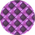 thumbnail image 1 of Ahgly Company Tapis Rond Lavable en Machine Intérieur Transitionnel Violet Orchidée Moyen, 4 Pieds Rond, 1 of 7