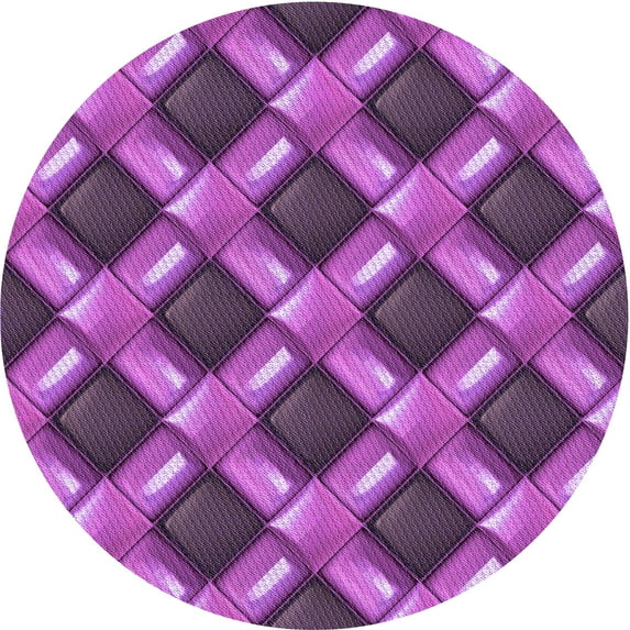 Ahgly Company Indoor Square Patterned MediumOrchid Purple Area Rugs, 3' Square