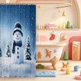 thumbnail image 3 of Manfei Winter Holiday Shower Curtain 72Wx72L,Cartoon Xmas Christmas Tree Bathroom Curtain, 3 of 5