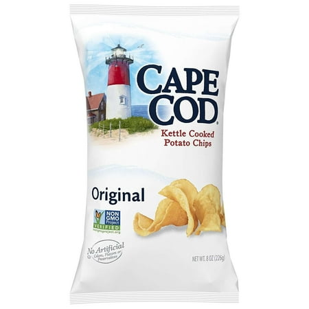 (3 Pack) Cape Cod Kettle Cooked Potato Chips Original, 8.0 (Best Salt Water Taffy Cape Cod)