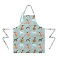 thumbnail image 2 of Cute Boxer Dog and Flowers Florals Apron-Garden Aprons for Women with Pockets-Cotton Linen Waterproof Kitchen Cooking Gardening Aprons Adjustable for Kitchen,Cooking,BBQ and Salon 33x27 Inch, 2 of 7