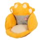 thumbnail image 4 of Cute Cat Paw Cushion Half Surrounded Office Chair Pillow Floor Cushion Pad for Bedroom Living Room Cafe Dorm Decor Yellow S, 4 of 5