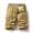 Khaki, variant on Men's Casual Loose Fit Multi-Pockets Camouflage Twill Bermuda Cargo Shorts Hidden Zipper Pocket Cargo Shorts with Drawstring Waist and Relaxed Fit Army Green XXL
