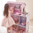 thumbnail image 3 of Olivia's Little World- 12" Pink Dreamland Tiffany Dollhouse with Matching Pink Accessories, Mixture of MDF, Solid Wood (Eco - Friendly), 3 of 11
