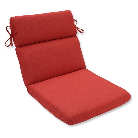 Pillow Perfect Rave Solid Rounded Corners Double Hinged Outdoor/Indoor Chair Cushion
