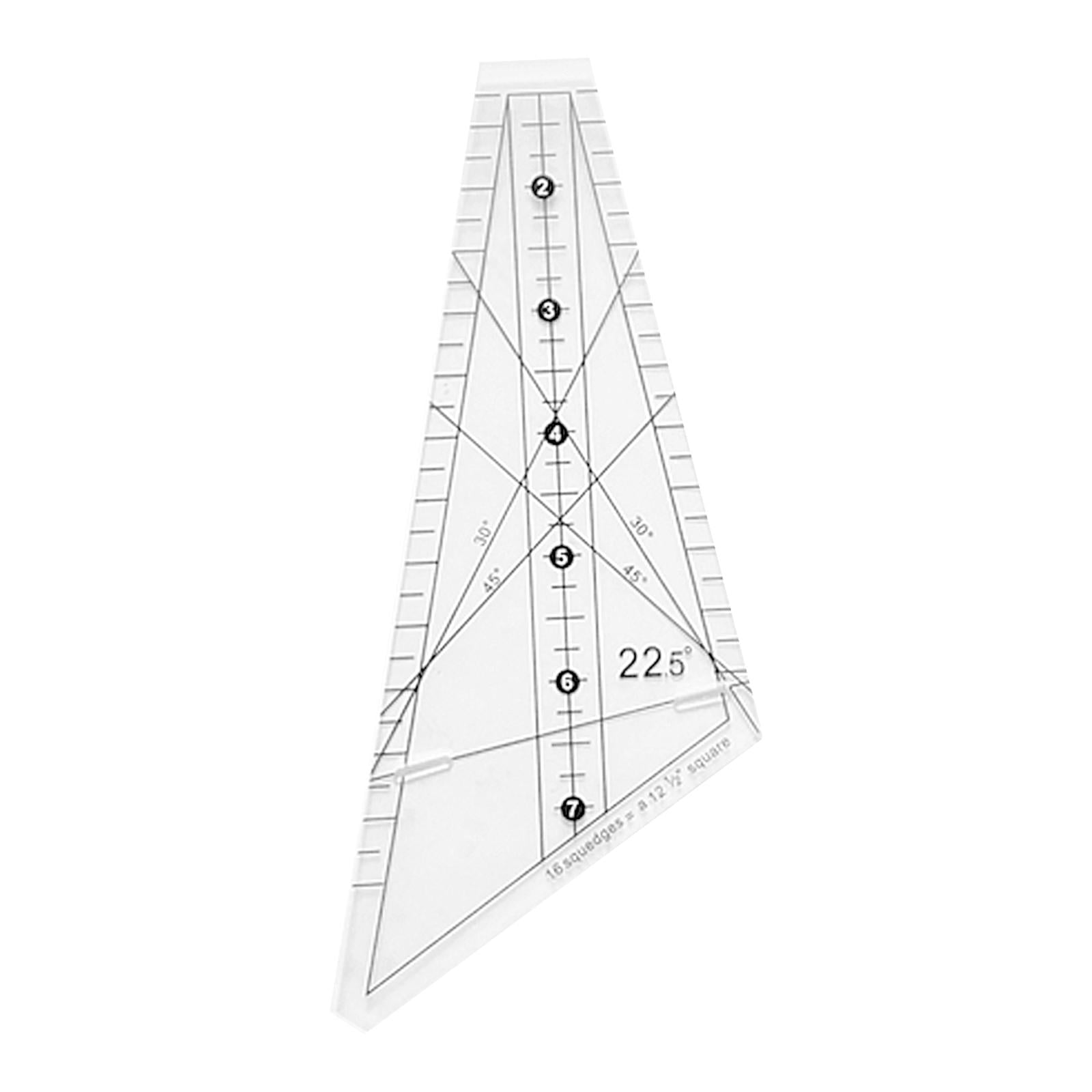 yotijar Multifunctional Dresden Stencil Ruler Made of Clear Acrylic Patchwork Quilting Ruler EZ-01 Clear