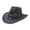 Black, variant on Sun Hats for Women And Men Solid Color Summer Western Cowboy Hat Hollowed Out Beach Straw Hat