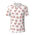 thumbnail image 2 of Daiia Red Fox Pattern Men’s Polo Shirts,Solid Deck Shirt,Classic Fit, Breathable Cotton Polo for Casual and Sport Wear-, 2 of 7