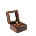 thumbnail image 1 of Wooden Engagement Wedding Couple Ring Storage Box, Solid Wood Square Double Rings Box for Wedding Ceremony Ring Bearer Box, 1 of 3