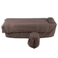 thumbnail image 3 of 4 Uds. Juegos de cama para salón de belleza, funda nórdica para Spa y masaje, funda para taburete, funda para taburete, color café oscuro, 3 of 13
