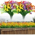 thumbnail image 6 of Casewin 10pcs Artificial Flowers for Outdoor Decoration, UV Resistant Plastic Flowers Outdoors, Fake Plants in Bulk for Garden Courtyard Farmhouse Porch Home Decoration (5 Colors), 6 of 8