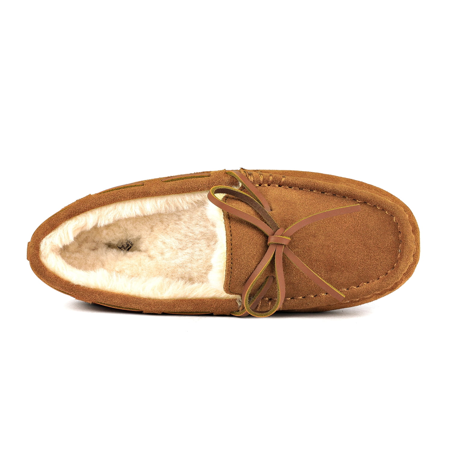 Women's Moccasin Faux Fur Suede Slippers Comfort Slip On House