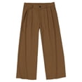 thumbnail image 6 of hotojiny Golf Pants Men Lightweight Loose Fit Business Casual Linen Dress Trousers Baggy Wide Leg Pleated Work Pants with Pockets, 6 of 7