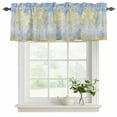 thumbnail image 2 of Yellow Blue Vintage Valances for Windows, Modern Abstract Art Oil Paiting Light Filtering Kitchen Curtains, Rod Pocket Window Valance Curtains for Living Room Bedroom, 42" W x 12" L, 2 Panels, 2 of 9