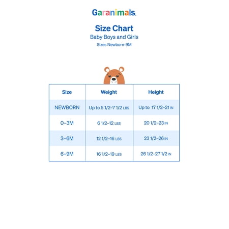 Garanimals Newborn & Baby 100% Cotton Newborn Essentials Set, Sizes Newborn–9M, 5-Piece