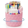 thumbnail image 6 of Dusknt Rotatable Divider Pen Holder Pink, Pencil Barrel, 6 of 9
