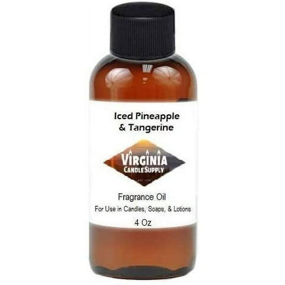 Iced Pineapple & Tangerine 4 oz Bottle for Candle Making, Soap Making, Tart Making, Room Sprays, Lotions, Car Fresheners, Slime, Bath Bombs, Warmers