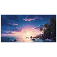 thumbnail image 3 of Serene Tropical Sunset Scenery Backdrop Banner Party Decorations Background for Beach Themed Parties Photography Props Vacation Celebrations, 3 of 7