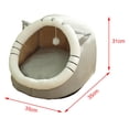 thumbnail image 4 of Cama cueva grande con pelota de juguete antideslizante escondite cojín cesta perro jinwen Gris 35x35x31cm, 4 of 8