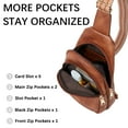 thumbnail image 3 of BOSTANTEN Small Sling Bag for Women Leather Crossbody Bags Fanny Pack Chest Bag for Travel, 3 of 7