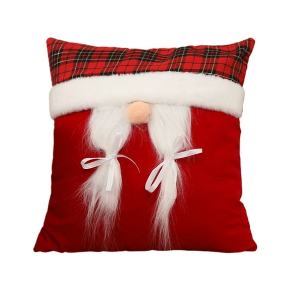 PureCasa Christmas Decorations Cushion Cover Santa Claus Pillowcase Sofa Decoration Props Pillow for Xmas Holiday