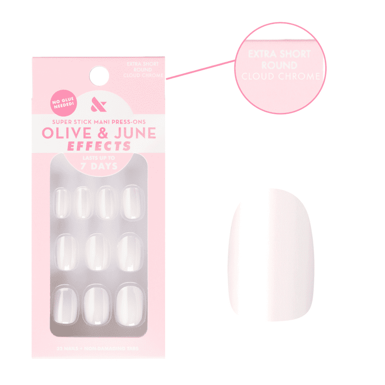 Olive & June Super Stick Mani Round Extra Short Press-On Tabs