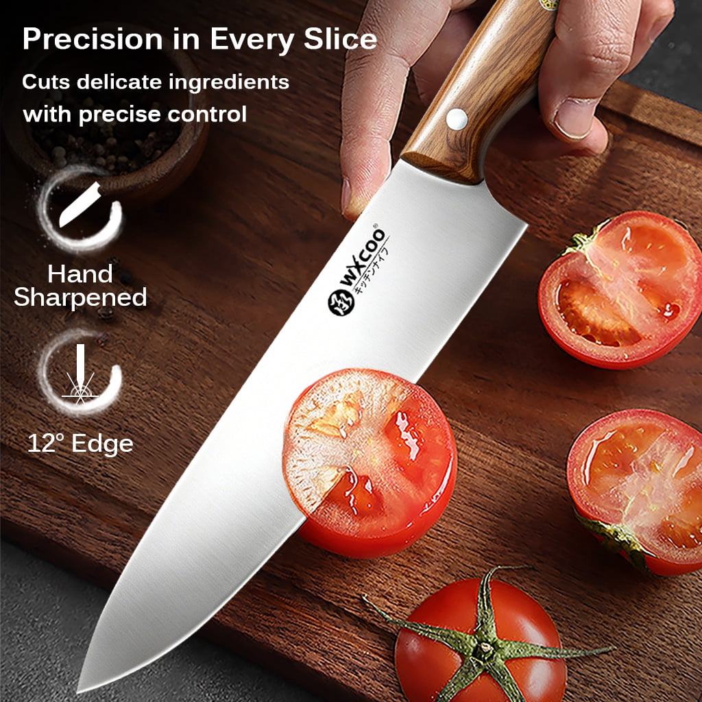 WXCOO Chef Knife for Cutting, Boning & Chopping High Carbon Stainless Steel Knife for Balance & Control