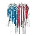 thumbnail image 4 of DailyTrove Women's Long Sleeve American Flag Ombre T-Shirt - Casual Loose Top, Chic for Cooler Days & Patriotic Events, 4 of 4