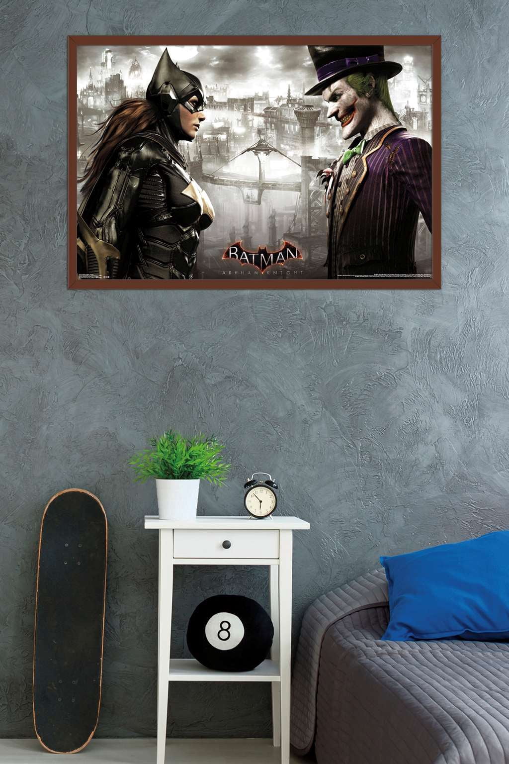 DC Comics Video Game - Arkham Knight - Faceoff Wall Poster, 22.375" x 34", Framed