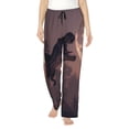 thumbnail image 1 of Fotbe Dinosaur Moonlit Forest Pantalones de Pijama para Mujer, Pantalones de Dormir, Pantalones Pj con Cordón y Bolsillos-XX-Large, 1 of 6
