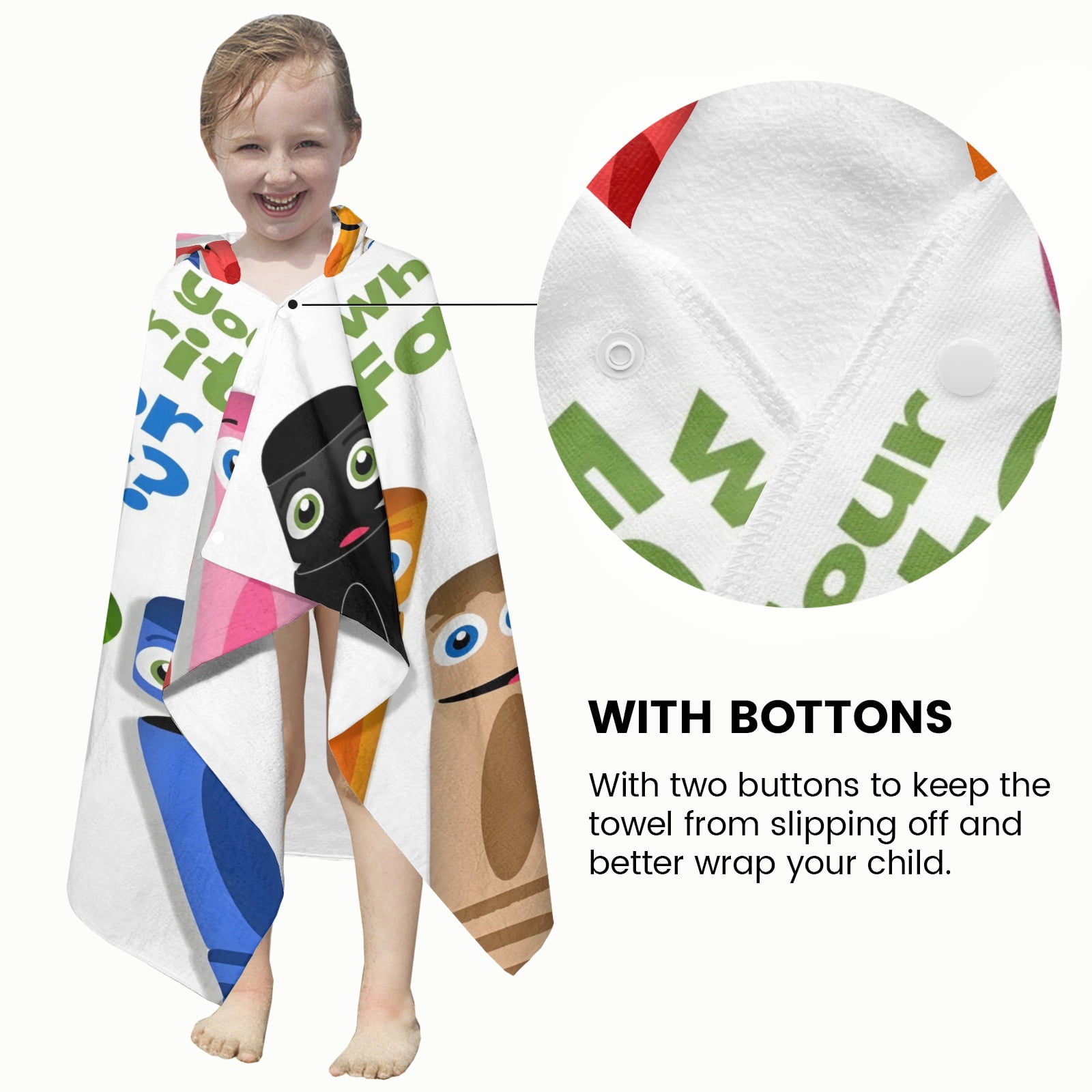 Poncho surf bambini 550 VIEW 135-160 cm azzurro