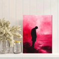 thumbnail image 2 of Qisvanset Framed Canvas Wall Art, 12x16 Inch Serenity Prayer Pink Catholic Bible Wall Print, 2 of 5