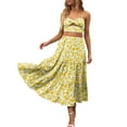 thumbnail image 5 of Ketyyh-chn99 Jupe Femme Mini Jupe Décontractée Mini Taille Élastique Évasée Plissée Jupe Patineuse Jaune,2TG, 5 of 5