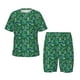 thumbnail image 1 of Balery Monstera Leaves Conjunto de Pijama Infantil de Manga Corta con Estampado – Ropa de Dormir de Algodón Suave-Large, 1 of 6