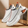 thumbnail image 5 of New+Men'S Low-Top Breathable Mesh Sneakers Lace-Up Design for All-Season Comfor with Vibrant Red & Yellow Accents - Stylish Black & White Casual Shoes, , Casual Footwear | Modern Sneakers | Durable R, 5 of 9