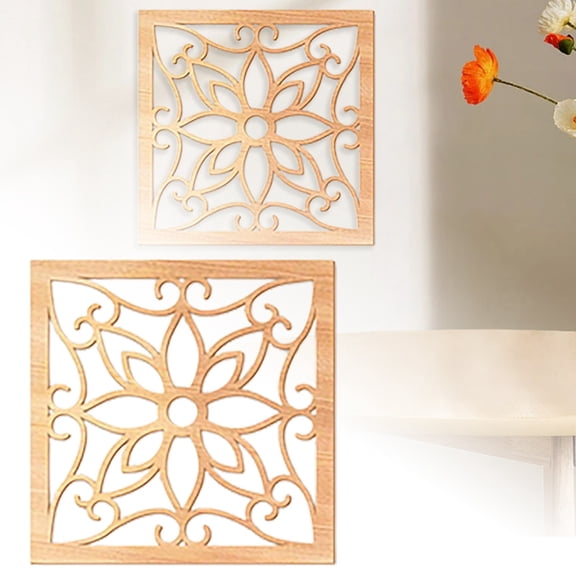 Hangs Decorative Wall Art For Living Room And Bedroom Exquisite Hollow Pattern Wooden Wall Hanging Home Décor