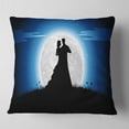 thumbnail image 2 of Designart Couple Embrace in Night - Romantic Throw Pillow - 16x16, 2 of 5
