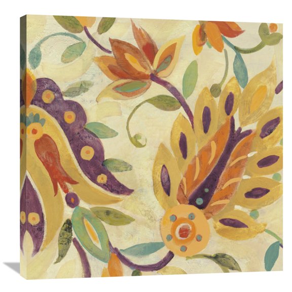 Global Gallery Albena Hristova 'Two Step Spice and Purple Crop' Canvas Wall Art